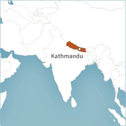 Map of Kathmandu, Nepal