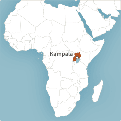 Map of Kampala, Uganda