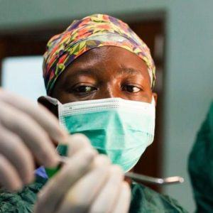 Fistula surgeon in the OR
